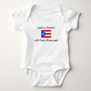made in America with Puerto Rican parts Baby Bodysuit