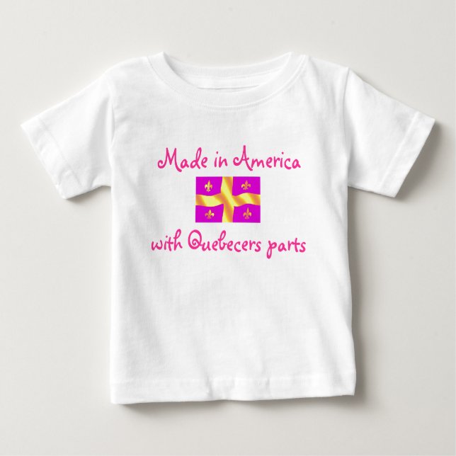 Made in America with Quebecers Parts Infant Shirt (Front)