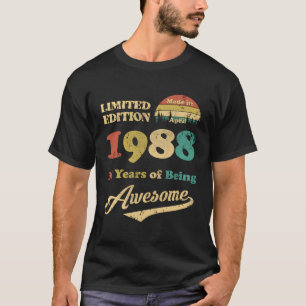 Made In April 1988 35 Years Of Being Awesome T-Shirt
