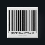 Made in Australia 15 Cm Square Badge<br><div class="desc">Made in Australia barcode for a fictitious product | David Freund | AssetID: 136615779</div>