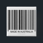 Made in Australia 15 Cm Square Badge<br><div class="desc">Made in Australia barcode for a fictitious product | David Freund | AssetID: 136615779</div>