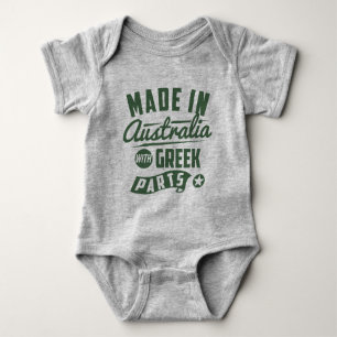 Made In Australia With Greek Parts Baby Bodysuit