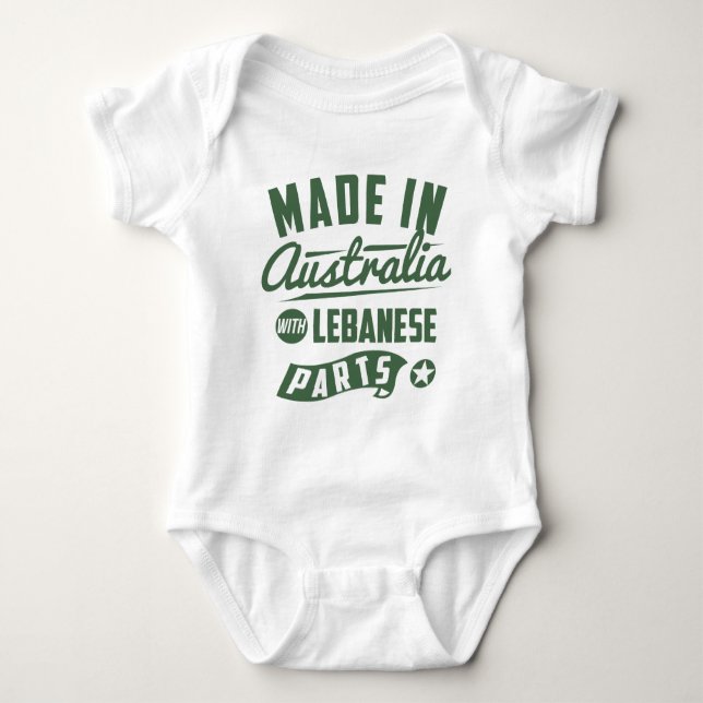 Made In Australia With Lebanese Parts Baby Bodysuit (Front)