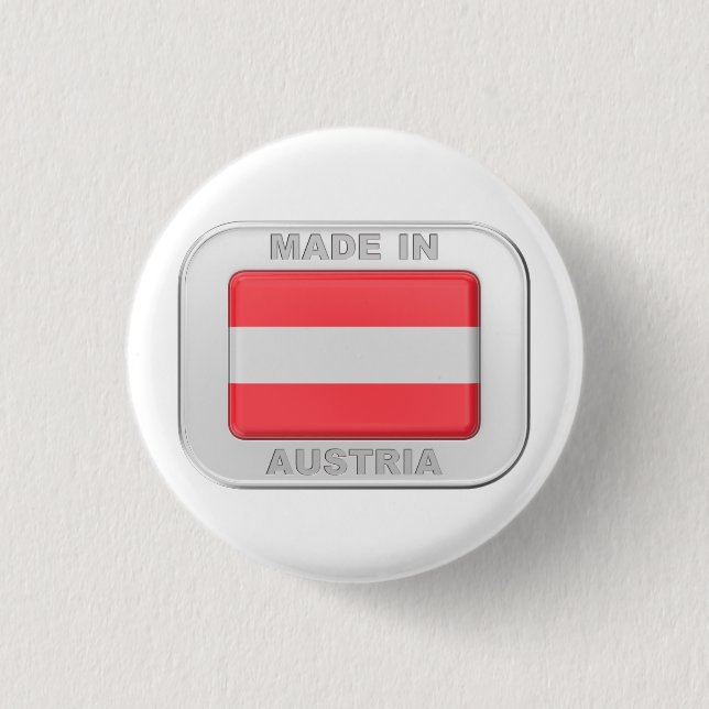 Made in Austria 3 Cm Round Badge (Front)