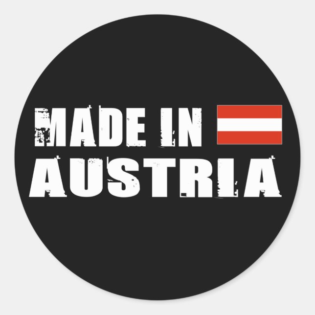 Made in Austria Classic Round Sticker (Front)