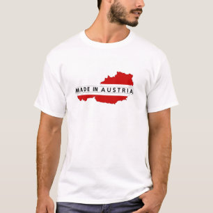 made in austria country map flag product label T-Shirt