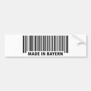made in Bayern barcode icon Bumper Sticker