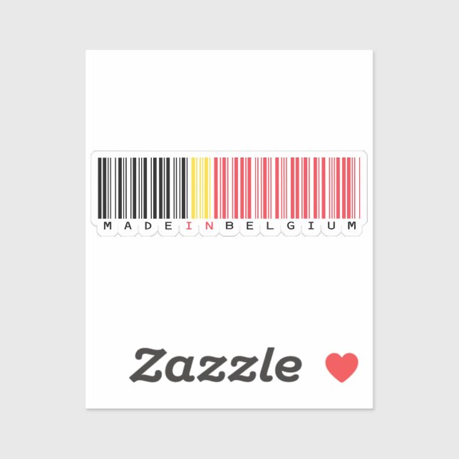 Made in Belgium Barcode Flag (Sheet)