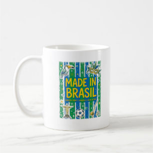 Made In Brasil Cultural Icons Colorful Design Coffee Mug