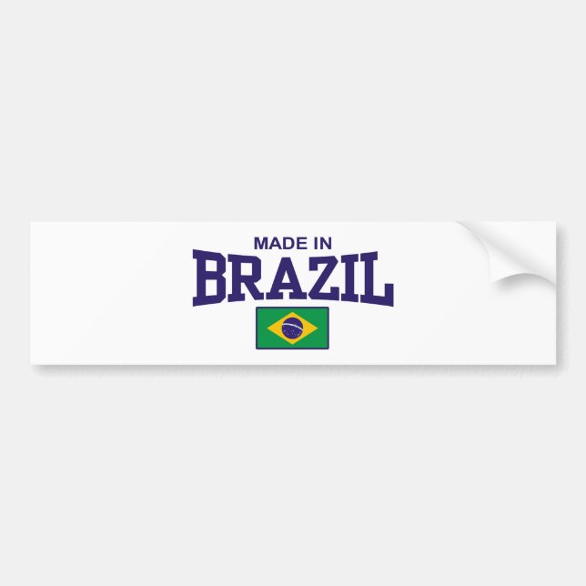 Made In Brazil Bumper Sticker (Front)