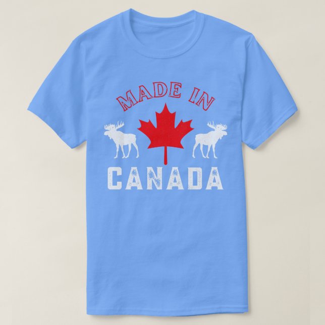 Made In Canada Canadian Pride Elk Maple T-Shirt (Design Front)
