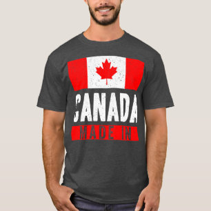 Made in Canada Distressed National Flag Of Canada T-Shirt