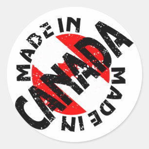 Made In Canada Label Stickers