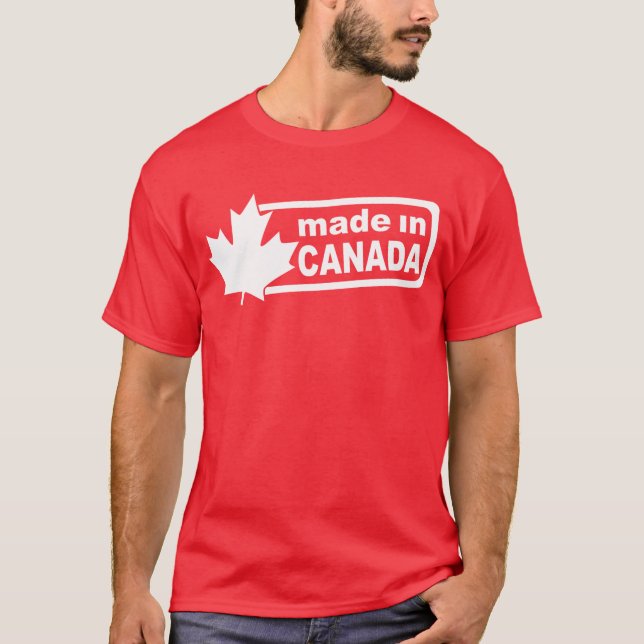 Made In Canada - Red Mens Shirt (Front)