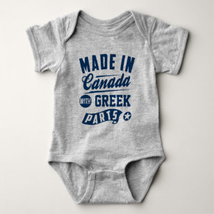 Made In Canada With Greek Parts Baby Bodysuit