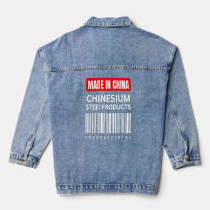 Made in China Chinesium Steal Products red  Denim Jacket