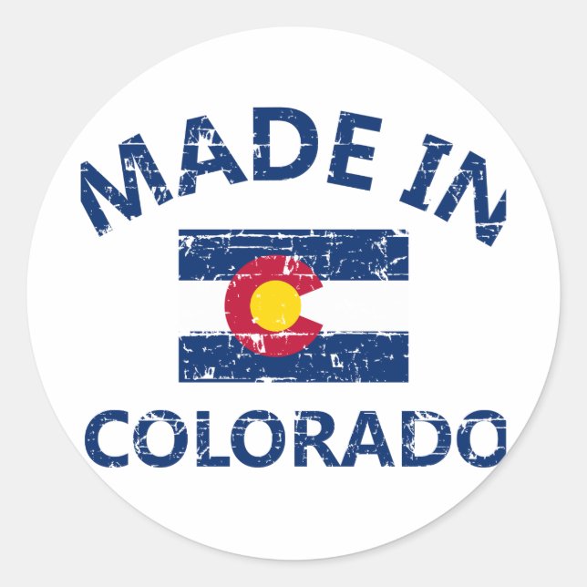 Made in Colorado Classic Round Sticker (Front)