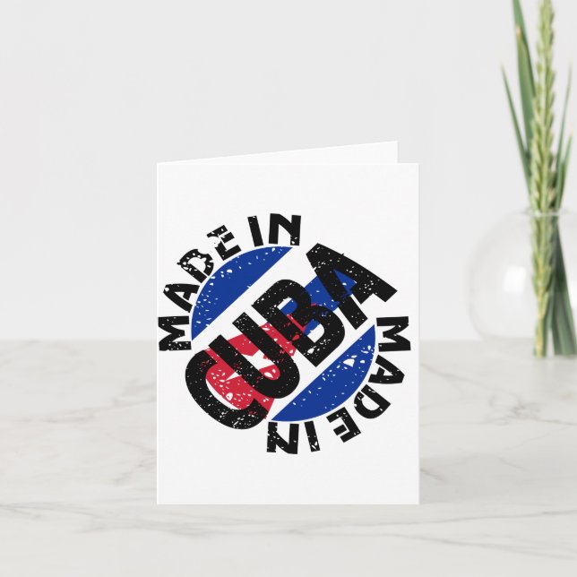 Made In Cuba Label Note Cards (Front)