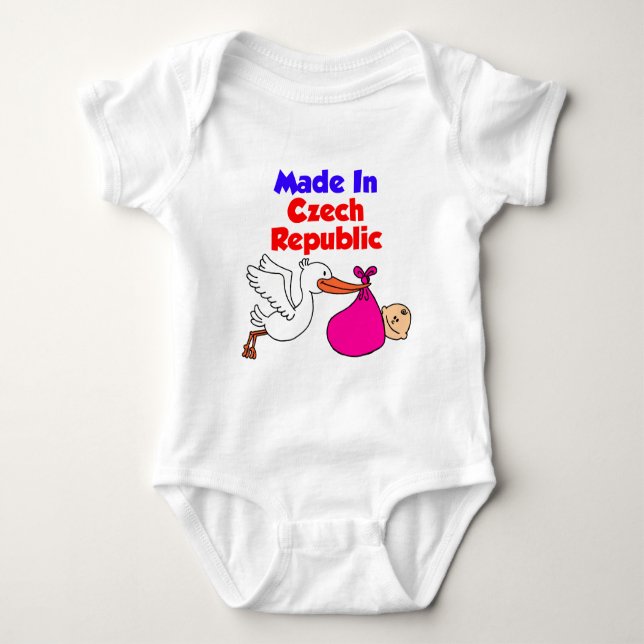 Made In Czech Republic Baby Bodysuit (Front)