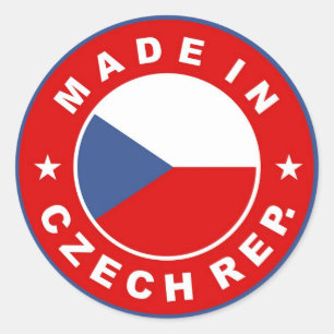 made in czech republic country flag product label