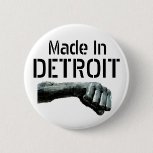 Made In Detroit 6 Cm Round Badge