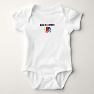 Made in Dorchester colourful Baby Bodysuit