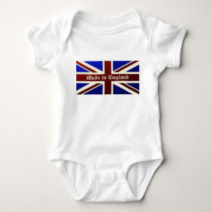 Made in England Metallic Union Jack Flag Baby Bodysuit