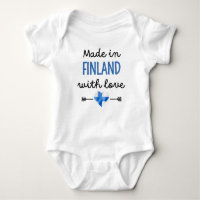 Made in Finland with Love Baby Bodysuit Cute