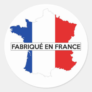 made in france country map flag label fabrique