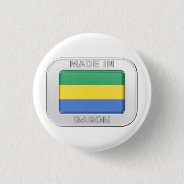 Made in Gabon 3 Cm Round Badge (Front)