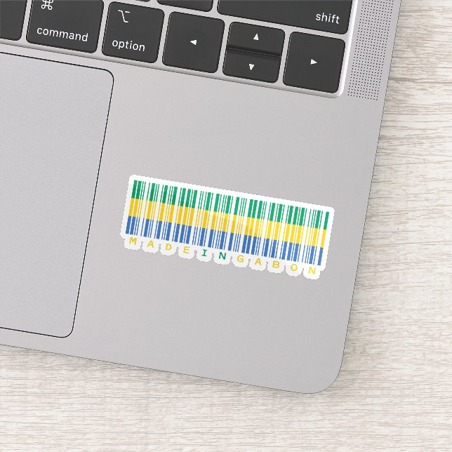 Made in Gabon – Bold National Pride Sticker (Detail)