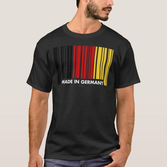 Made in Germany Oktoberfest Barcode T Shirt German (Front)