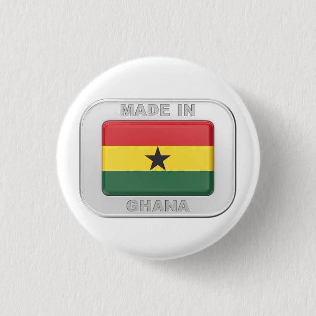Made in Ghana 3 Cm Round Badge (Front)