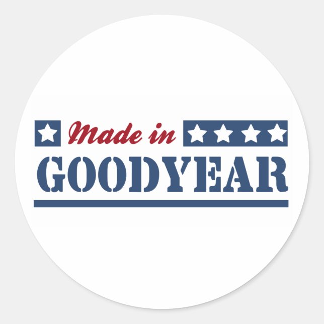 Made in Goodyear Classic Round Sticker (Front)