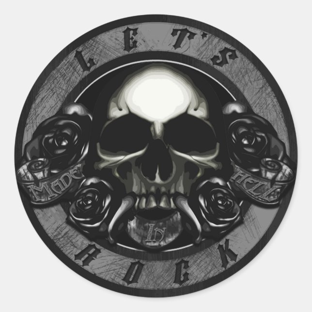 Made in Hell Classic Round Sticker (Front)