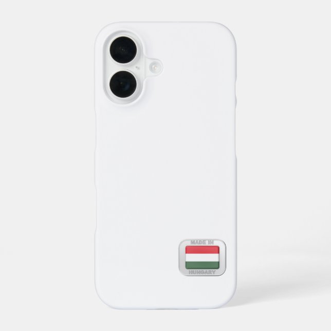 Made in Hungary iPhone 16 Case (Back)