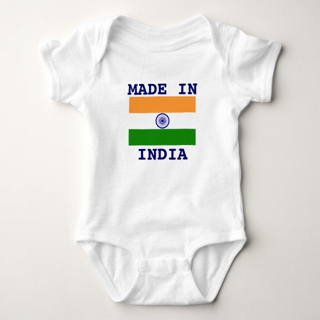 Made in India Baby Bodysuit (Front)