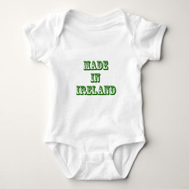 made in ireland baby bodysuit (Front)