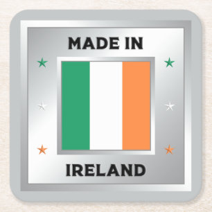 Made In Ireland Square Paper Coaster