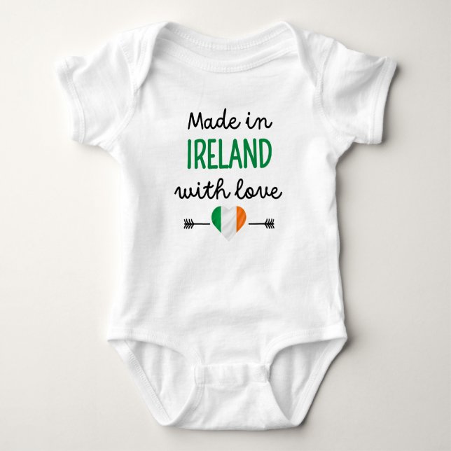 Made in Ireland with Love Baby Bodysuit (Front)