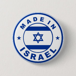 made in israel country flag label round stamp 6 cm round badge