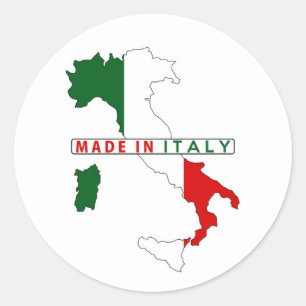 made in italy country map shape flag product label