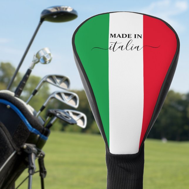 Made in Italy Italian Flag Red White Green Italia Golf Head Cover (italy italian flag made in italia golf head cover)