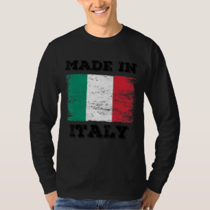 Made In Italy With Italy Flag  Graphic Cool Design T-Shirt
