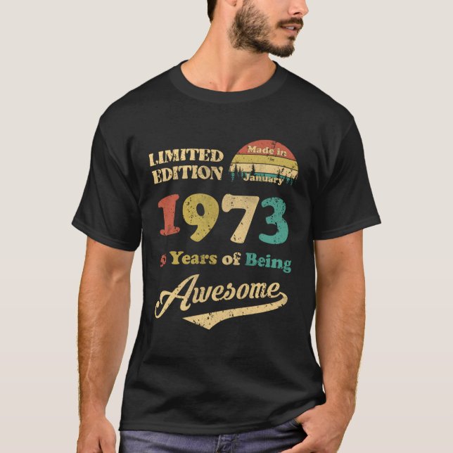 Made In January 1973 50Th T-Shirt (Front)