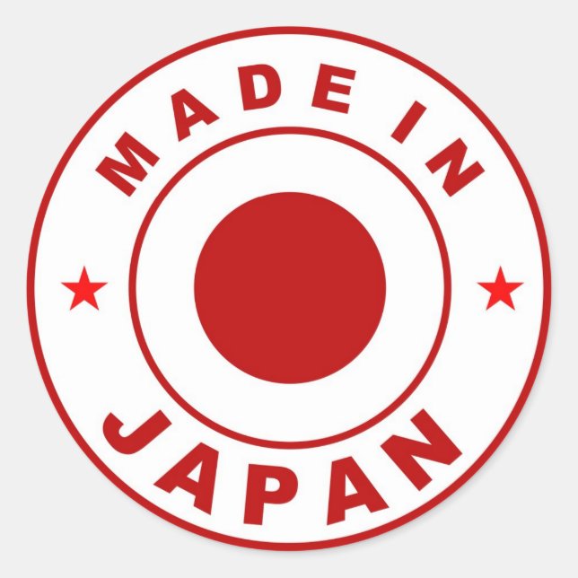 made in jordan country flag label round stamp (Front)