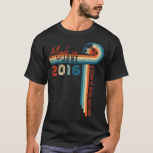 Made In June 2016 6 Birthday 6 Years Old Vintage T-Shirt