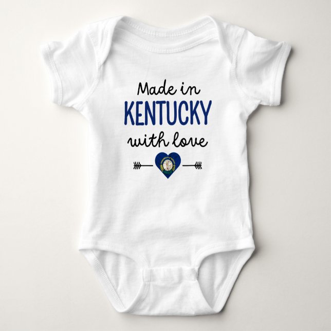 Made in Kentucky with Love Baby Bodysuit (Front)