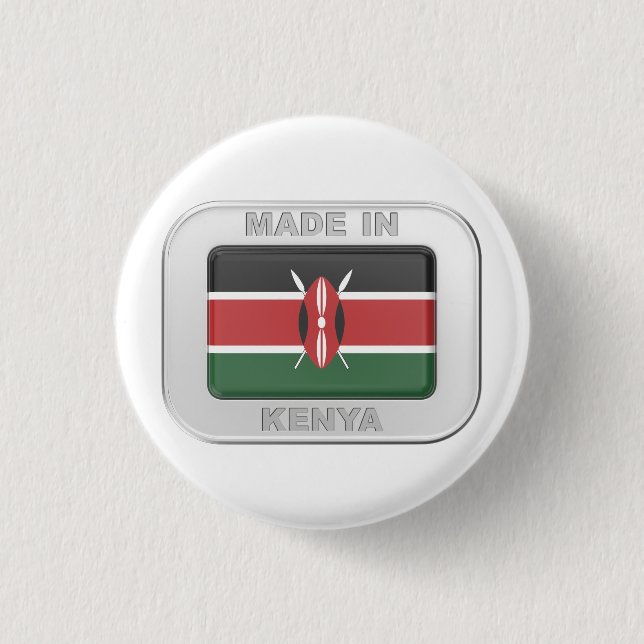 Made in Kenya 3 Cm Round Badge (Front)