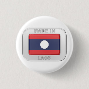 Made in Laos 3 Cm Round Badge